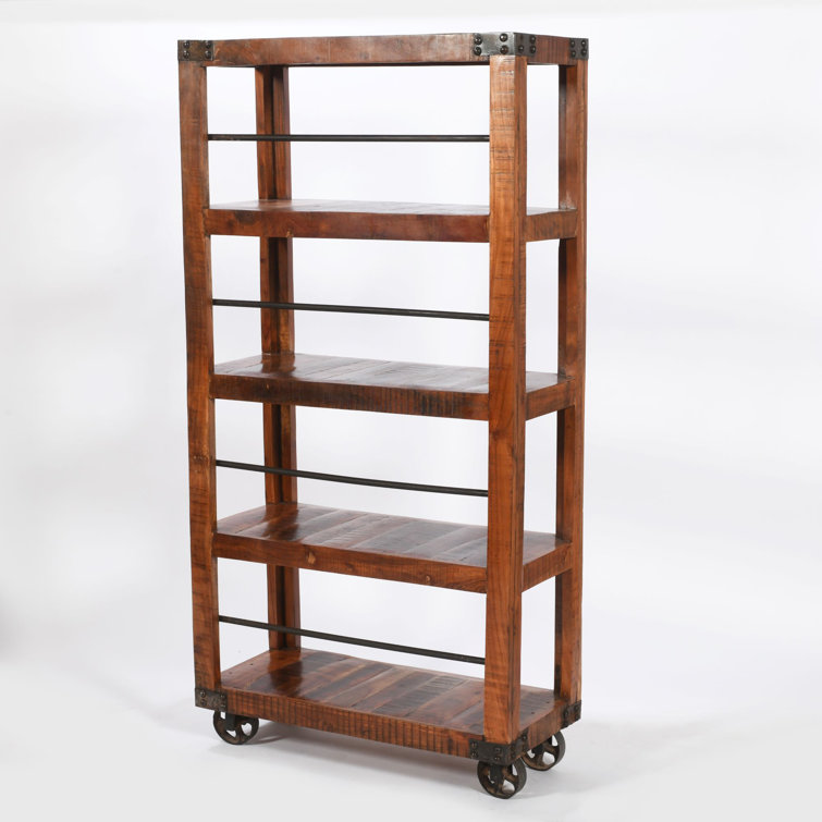 The TimberMaker 177.5Cm H x 60Cm W Solid Wood Bookcase Wayfair.co.uk